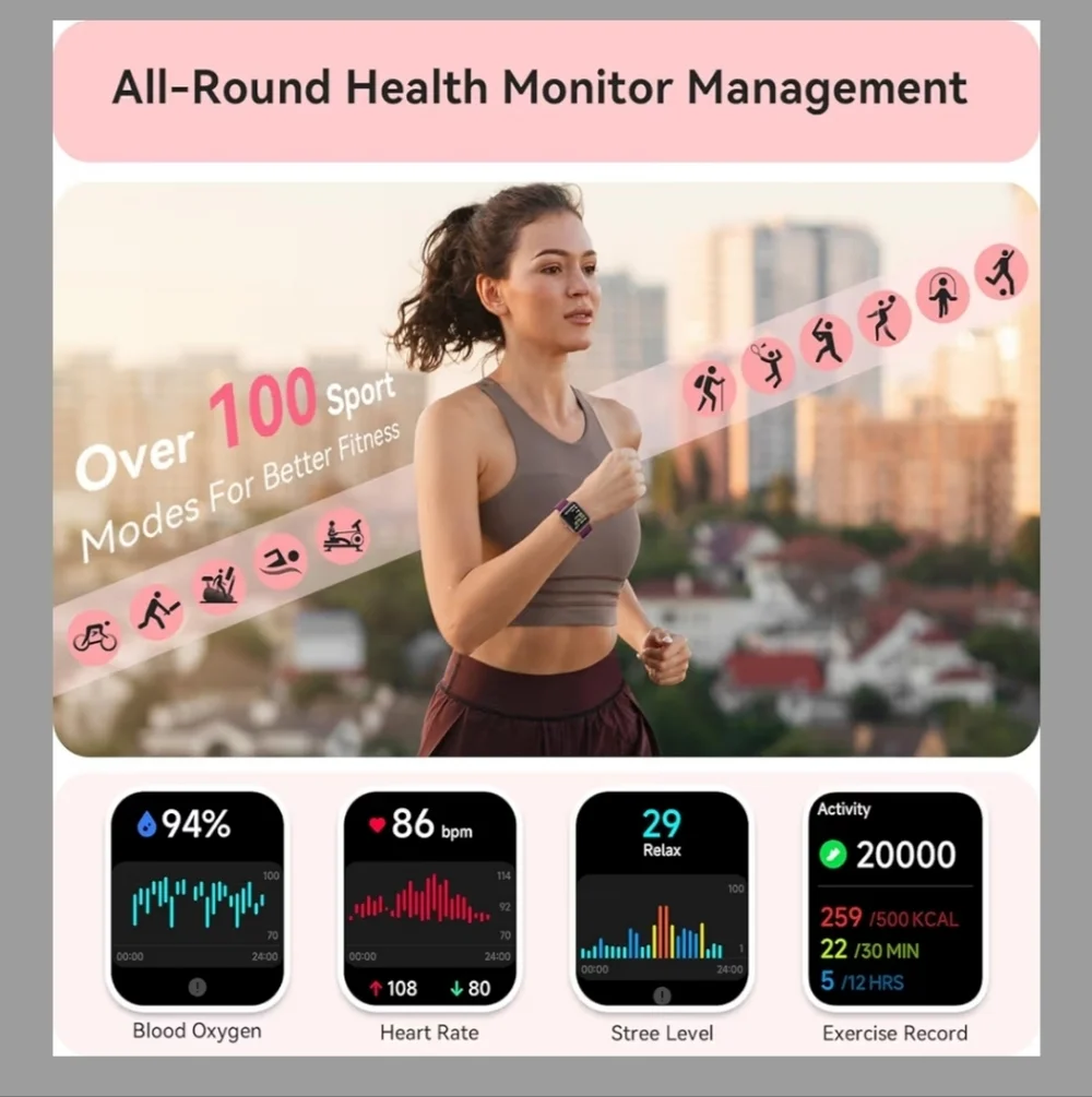 Smart Watch for Women Men, Smartwatch for iPhone & Android Bluetooth (Answer/Cal